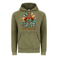 Vintage Olive my first thanksgiving turkey Vintage Hoodie - Jasminsmagicworld