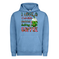 Pigment Pebble Blue I Love A Cute Little Cactus Holding Coffee Urban Hoodie - FaDigitalArtStudio