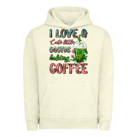 Pigment Pistachio I Love A Cute Little Cactus Holding Coffee Urban Hoodie - FaDigitalArtStudio