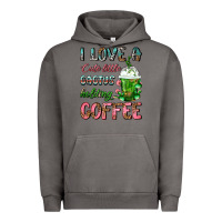 Pigment Tornado I Love A Cute Little Cactus Holding Coffee Urban Hoodie - FaDigitalArtStudio