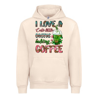 Sandshell I Love A Cute Little Cactus Holding Coffee Urban Hoodie - FaDigitalArtStudio