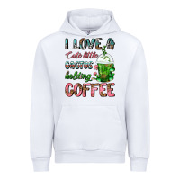 White I Love A Cute Little Cactus Holding Coffee Urban Hoodie - FaDigitalArtStudio