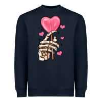 Skeleton Hand With Sugar Valentines Day Heavyweight Sweatshirt | Teevron