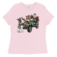 Bubblegum Pink farm life Ladies Tee - SublimationCraftShop