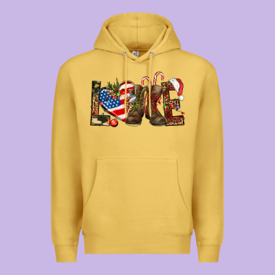 Army Christmas Love 4th Of July Premium Hoodie Designed By Howdyjamesfarm
