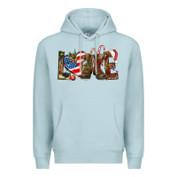 Blue Mist Army christmas love 4th Of July Premium Hoodie - HowdyJamesFarm