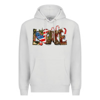 Dove Grey Army christmas love 4th Of July Premium Hoodie - HowdyJamesFarm