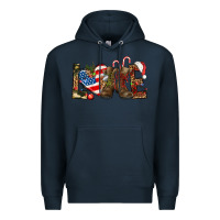 Navy Army christmas love 4th Of July Premium Hoodie - HowdyJamesFarm