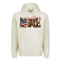 Oatmeal Heather Army christmas love 4th Of July Premium Hoodie - HowdyJamesFarm