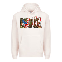 Pale Pink Army christmas love 4th Of July Premium Hoodie - HowdyJamesFarm