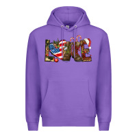 Purple Army christmas love 4th Of July Premium Hoodie - HowdyJamesFarm
