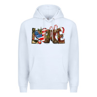 White Army christmas love 4th Of July Premium Hoodie - HowdyJamesFarm