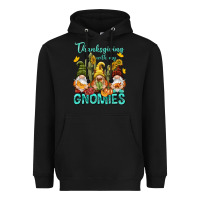 Black Thanksgiving With My Gnomes Heavyweight Hoodie - NancyCooperArtShop