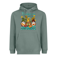 Sage Thanksgiving With My Gnomes Heavyweight Hoodie - NancyCooperArtShop