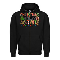 Black christmas spirit activate Zipper Hoodie - Jasminsmagicworld