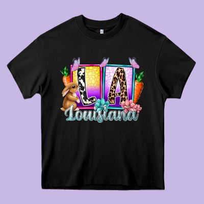 Louisiana Easter Dady Heavy Core Tee Designed By Racoondesign
