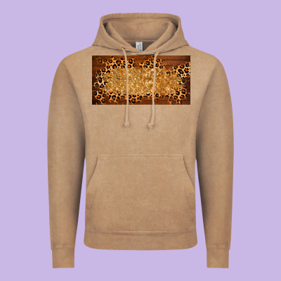 Wooden Leopard Glitter  License Plate Template Vintage Hoodie Designed By Barkaloodesign