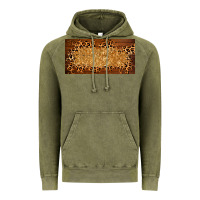 Vintage Olive wooden leopard glitter  license plate template Vintage Hoodie - BarkalooDesign