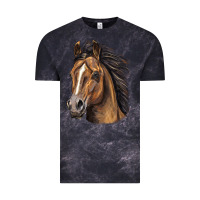 Cloud Black quarter horse portrait Vintage Tee - LillyAllenDesigns