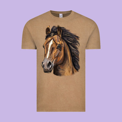 Quarter Horse Portrait Vintage Tee Designed By Lillyallendesigns