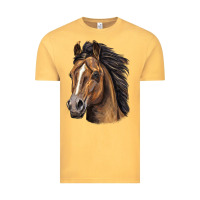 Vintage Mustard quarter horse portrait Vintage Tee - LillyAllenDesigns