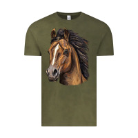 Vintage Olive quarter horse portrait Vintage Tee - LillyAllenDesigns
