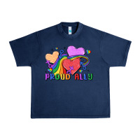 Navy proud ally Urban Heavy Tee - MaliasSmallBusiness