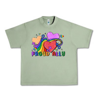 Oil Green proud ally Urban Heavy Tee - MaliasSmallBusiness