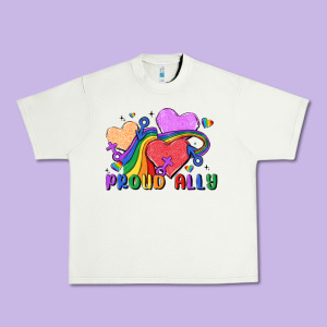 Proud Ally Urban Heavy Tee Designed By Maliassmallbusiness