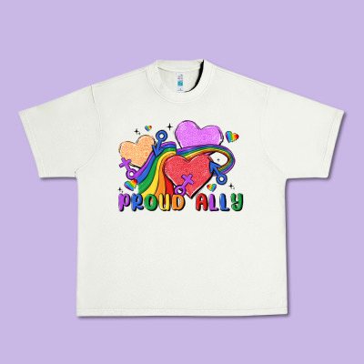 Proud Ally Urban Heavy Tee Designed By Maliassmallbusiness