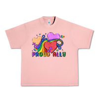 Salmon proud ally Urban Heavy Tee - MaliasSmallBusiness