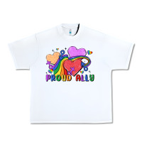 White proud ally Urban Heavy Tee - MaliasSmallBusiness