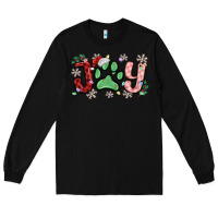 Black joy with dog paw Long Sleeve Tee - MaliasSmallBusiness