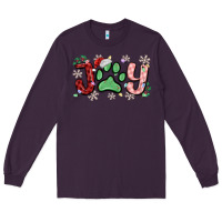 Plum joy with dog paw Long Sleeve Tee - MaliasSmallBusiness