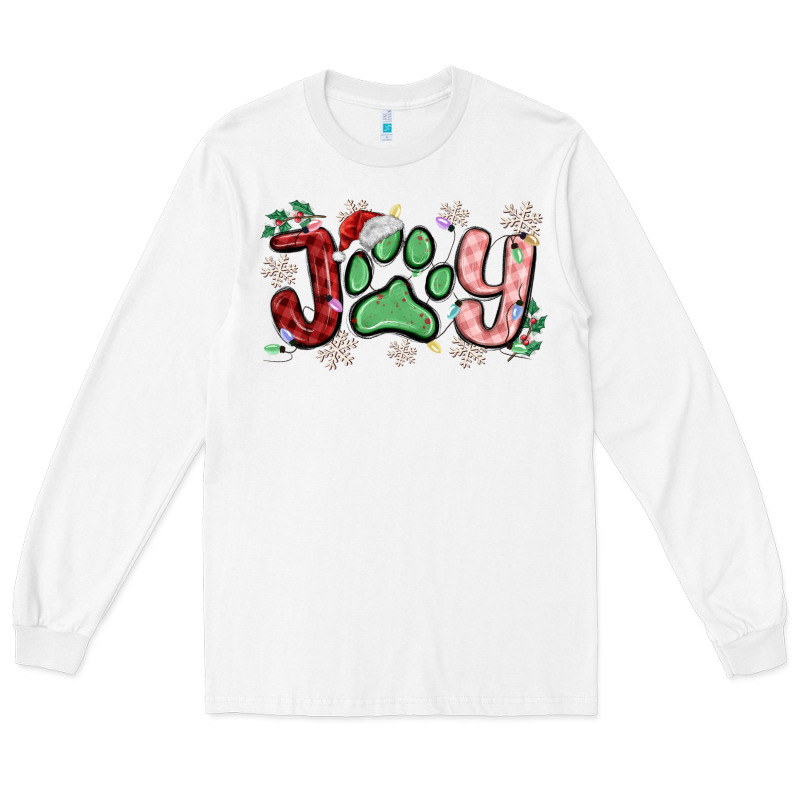 Joy With Dog Paw Long Sleeve Tee by MaliasSmallBusiness | Teevron
