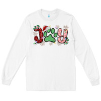 White joy with dog paw Long Sleeve Tee - MaliasSmallBusiness