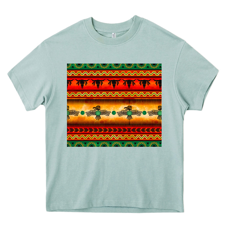 Thunderbird Bullskull Aztec Pattern Heavy Core Tee by BarkalooDesign | Teevron