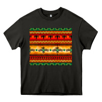 Asphalt thunderbird bullskull Aztec pattern Heavy Core Tee - BarkalooDesign