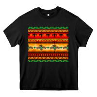Black thunderbird bullskull Aztec pattern Heavy Core Tee - BarkalooDesign