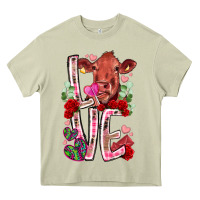 Mossy love cow valentine Heavy Core Tee - RacoonDesign