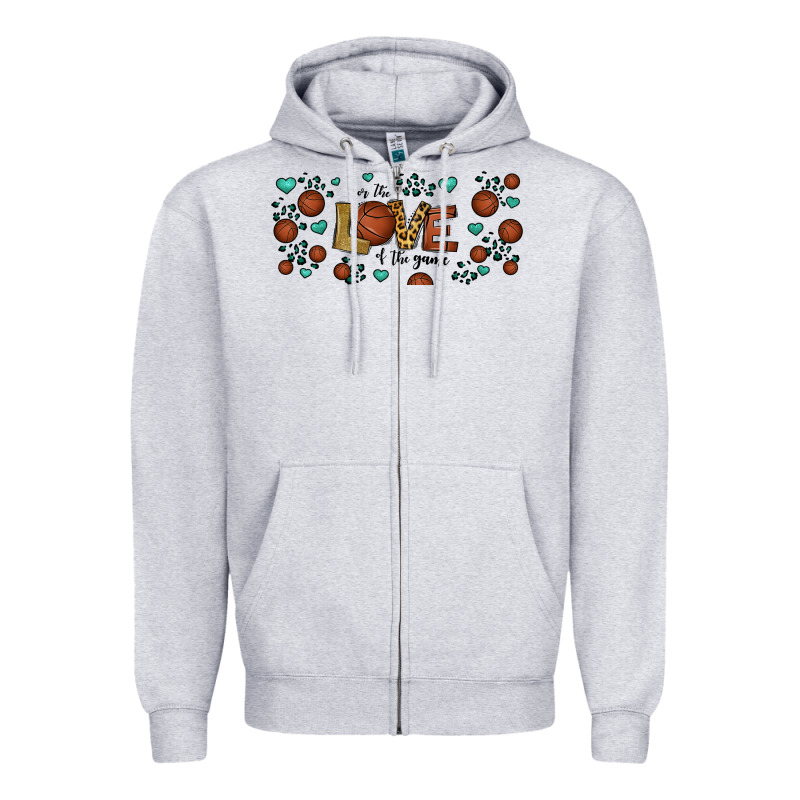 For The Love Of The Game Basketball Zipper Hoodie by Jasminsmagicworld | Teevron
