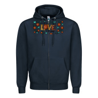 Navy for the love of the game basketball Zipper Hoodie - Jasminsmagicworld