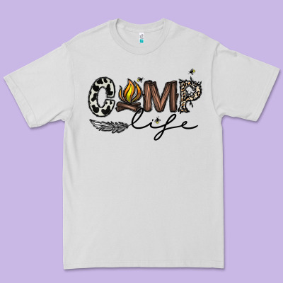 Camp Life Premium Tee Designed By Cowhidedigitalart