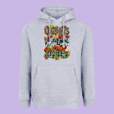 Leaves Lattes Fall Pumpkin Heavyweight Hoodie Designed By Nancycooperartshop