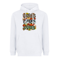 White Leaves lattes Fall pumpkin Heavyweight Hoodie - NancyCooperArtShop