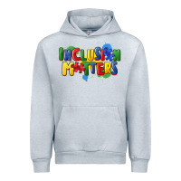Heather Grey Inclusion matters Urban Hoodie - FaDigitalArtStudio