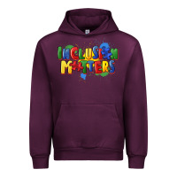Mauve Wine Inclusion matters Urban Hoodie - FaDigitalArtStudio