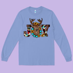 Christmas Joy Long Sleeve Tee Designed By Jahusdesignshop