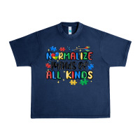 Navy normalize minds of all kinds Urban Heavy Tee - MaliasSmallBusiness