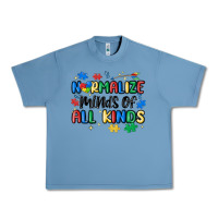 Pebble Blue normalize minds of all kinds Urban Heavy Tee - MaliasSmallBusiness